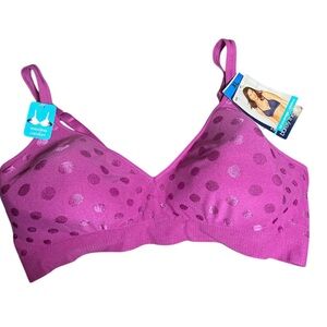 Barely There Magenta Polka Dot Bra